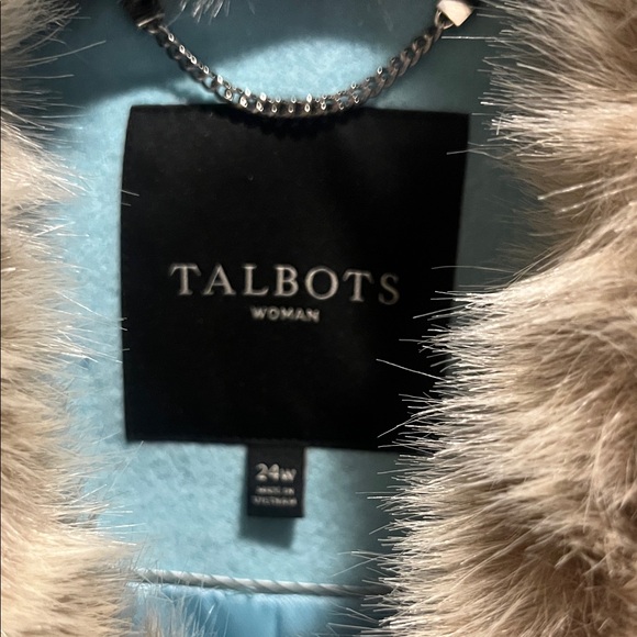 🔥FINAL PRICE!!  GOES BACK UP MONDAY🔥Talbot’s Women’s Blue Coat Faux Fur Collar - Picture 2 of 10
